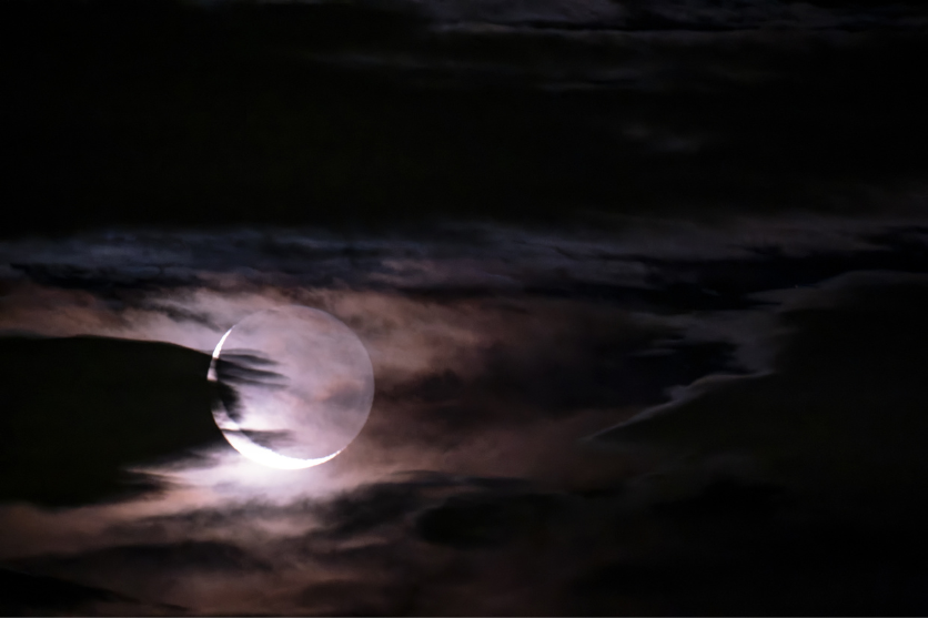 Moon and starry sky
