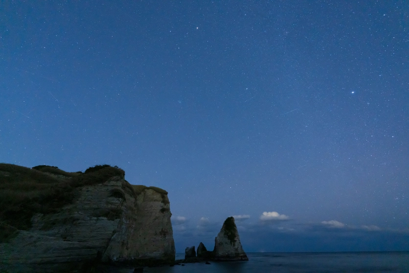 Starry sky and sea