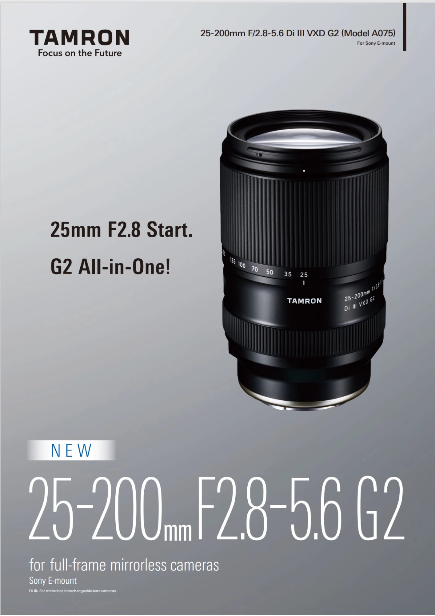 25-200mm F/2.8-5.6 Di III VXD G2 (Model A075)